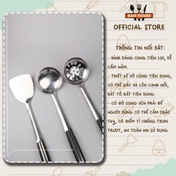 Thumbnail Vá sạn inox Bam House cán nhựa đen cao cấp siêu bền SCD15 2