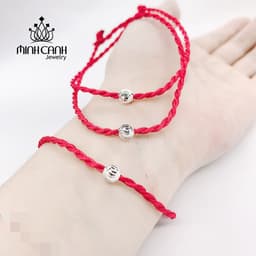 Thumbnail Vòng Tay Chỉ Đỏ Mix Bi Bạc Ta Mang Lại May Mắn - Minh Canh Jewelry 2