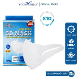 Thumbnail Combo 10 Hộp khẩu trang y tế kháng khuẩn 3 lớp Famapro 5D Mask dây vải cao cấp 1