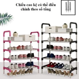 Thumbnail Kệ Để Giày Dép Inox 5 Tầng Cỡ Lớn 4 Thanh Đỡ Rộng 60cm – Chọn Màu - Chính Hãng Amalife, Bộ Giá Inox Để Giày Cao Cấp 1
