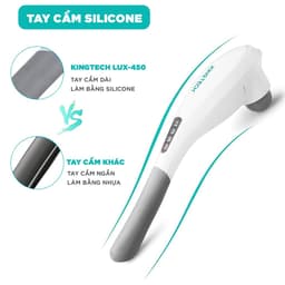 Thumbnail Máy Massage Cầm Tay KINGTECH LUX-450 Mát Xa Toàn Thân, Chuyên Sâu Vai Cổ, Lưng, Chân, Tay - Quà Tặng Cao Cấp 4