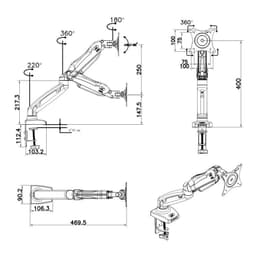 Thumbnail Giá treo đỡ màn hình North Bayou NB-F80 / NB-P80(new) Từ 17-30inch - Hàng chính hãng 2