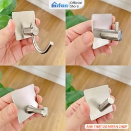 Thumbnail Móc Dán Tường Inox 304 Cao Cấp MIFAN - Keo 3M Siêu Dính - Treo Quần Áo, Khăn, Dụng Cụ Bếp, Đồ Nhà Tắm 2