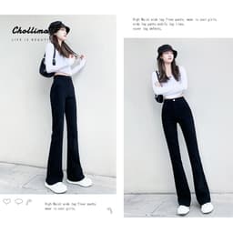 Thumbnail Quần jeans nữ ống loe co giãn Chollima QD046 trẻ trung năng động ulzzang phong cách hàn quốc 3