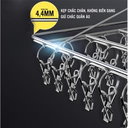 Thumbnail Móc chùm vuông inox chất lượng cao AVOHOME phơi đồ, phơi quần áo nhỏ cho cả gia đình 4