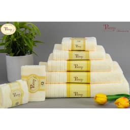Thumbnail Khăn mặt vuông Poemy sọc gân kt 29x29 - Mầu Hoàng Yến 1
