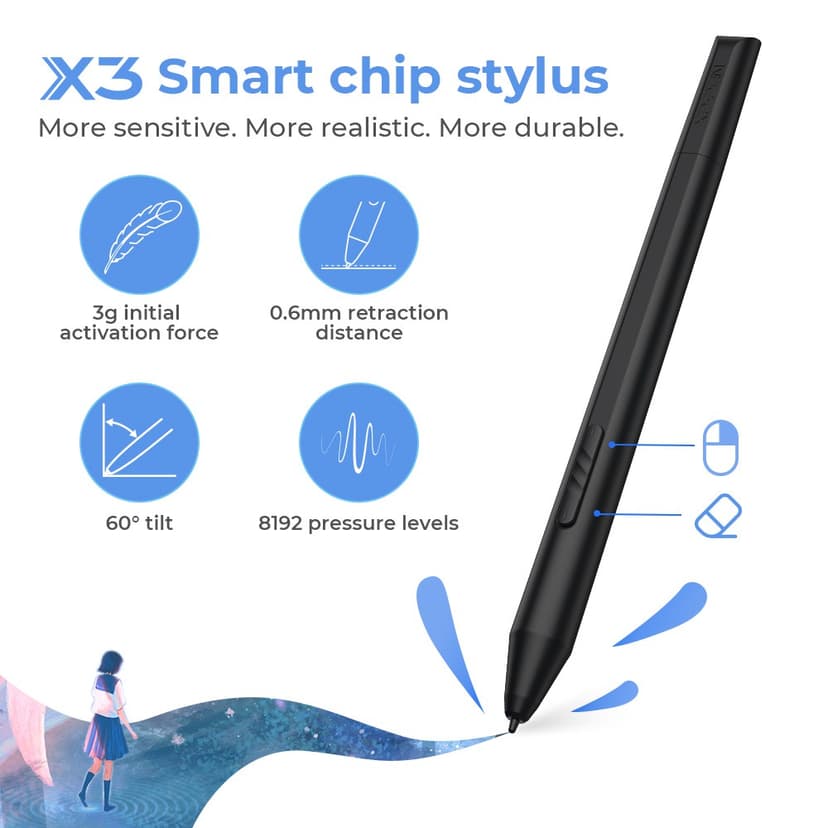 Ảnh Bảng Vẽ Màn Hình XP-PEN Artist 12 Gen 2 Chip X3 127% SRGB Cảm Ứng Nghiêng 3