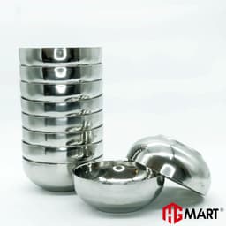 Thumbnail Bộ 10 Bát Trơn Inox cách nhiệt chống nóng thương hiệu Hoàng Gia 3
