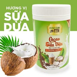 Thumbnail Bột ca cao sữa dừa CacaoMi thức uống sô cô la pha trà sữa socola milo dầm cacao thơm ngon hũ 357g 2