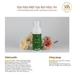 Thumbnail Sữa Rửa Mặt Tạo Bọt Mộc An Chiết Xuất Nghệ Trắng Tảo Biển, Giúp Sáng Da Giảm Mụn 150g 3