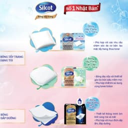 Thumbnail Bộ 4 hộp Bông trang điểm (bông tẩy trang) Silcot 82 miếng/hộp 2
