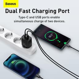 Thumbnail Củ Sạc Nhanh PD 20w 2 Cổng Chính Hãng Baseus QC3.0 Cục Type-C Và USB Cho iP 13 12 11 XS X XR Xiaomi 2