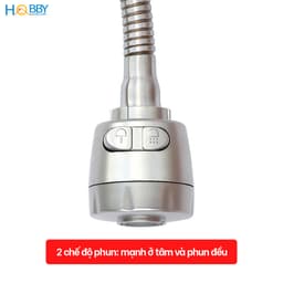 Thumbnail Vòi rửa chén đầu tăng áp thân uốn cong inox 304 Hobby Home Decor LXL 3