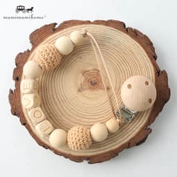 Thumbnail Dây kẹp MAMIMAMIHOME giữ núm ti giả chất liệu tự nhiên an toàn cho bé mọc răng 4