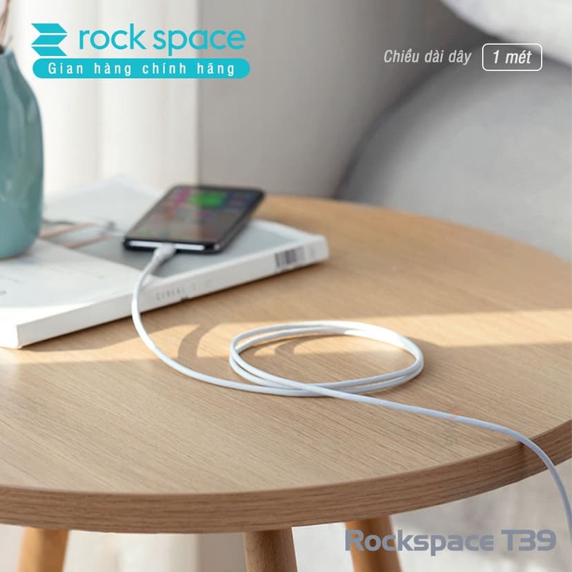 Ảnh Bộ củ cáp sạc nhanh cho iPhone Rockspace T39 củ sạc 2 cổng 2.4A hàng bảo hành 12 tháng lỗi 1 đổi 1 3