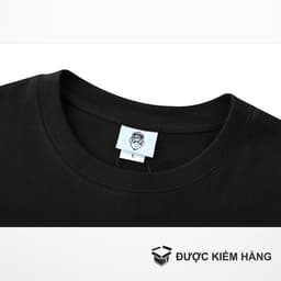 Thumbnail Áo thun NELLY Cotton 260gsm Premium - Đen Trơn Tay Lỡ Form Rộng Nam Nữ 4