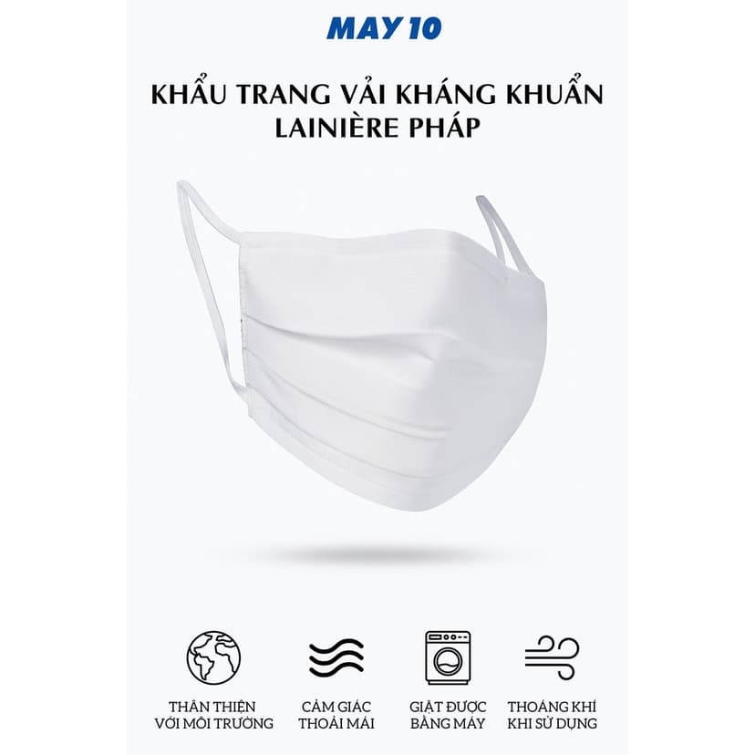 Ảnh 6 chiếc khẩu trang vải May 10 - LAINIÈRE (form to) 1