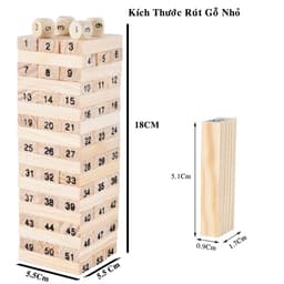Thumbnail Bộ Đồ Chơi Rút Gỗ Cỡ Lớn – Chọn Size - 54 Thanh Rút Gỗ Kèm 4 Con Súc Sắc Cho Bé Chính Hãng Amalife 3