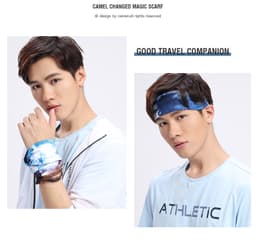 Thumbnail Khăn Turban CAMEL CROWN A0S3XA102 / A0S3XA103 Bảo Vệ Chống Tia Cực Tím Cho Nam Nữ 3