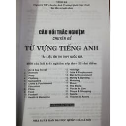 Thumbnail Sách - Câu hỏi trắc nghiệm chuyên đề từ vựng Tiếng Anh 3