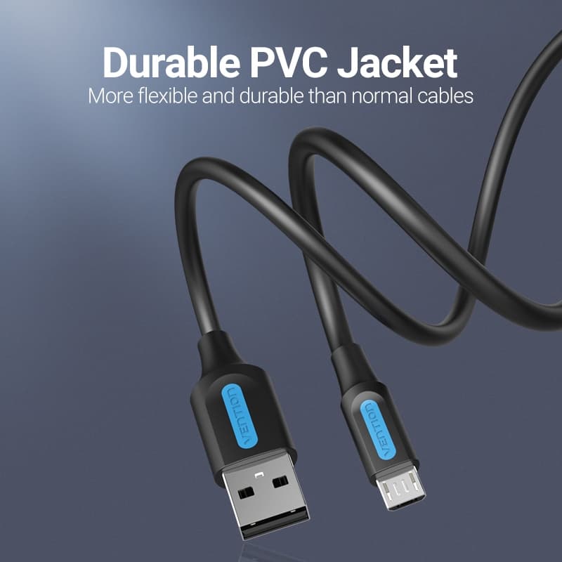 Ảnh Cáp Micro USB Vention 3A sạc nhanh USB A sang Micro-USB 2.0 truyền dữ liệu cho Android 2