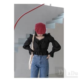 Thumbnail Quần Jeans Dài Rách Gối Thời Trang Dành Cho Nữ 3