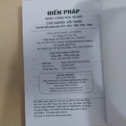 Thumbnail Sách - Hiến pháp (5 năm 2013-1992-1980-1959-1946) (NXB Lao động) 3