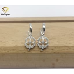 Thumbnail Bông tai bạc Ý 925 Huệ Ngân - Cỏ 4 lá may mắn RYE140447 4