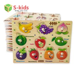 Thumbnail Đồ Chơi Ghép Hình S-Kids, Combo 3 Bảng Núm Gỗ. 3