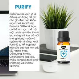 Thumbnail Tinh dầu Kobi Purify essential oil blend giúp lọc sạch không khí, đánh bay mùi hôi, ngăn ngừa nấm mốc -5ml 3