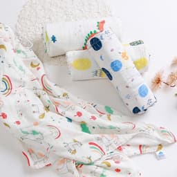 Thumbnail Khăn Tắm BONNY Cho Bé 4 Lớp Sợi Tre Dày, Mềm, Thấm Hút Tốt (Kt:1m1x1m2) 4