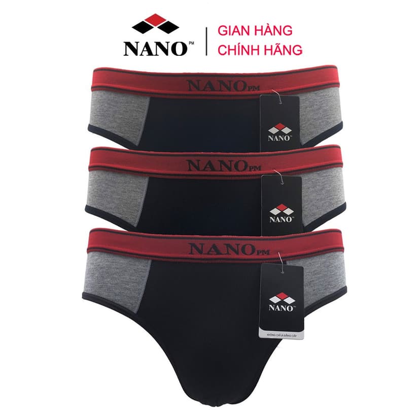 Ảnh Combo 3 quần lót nam tam giác thời trang NANO NA02, vải Cotton mềm mại, thoáng mát 1
