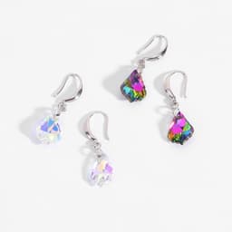 Thumbnail Khuyên tai Pinkdudu PD428 dáng dài hình chiếc lá đính đá pha lê thời trang đơn giản cho nữ 3