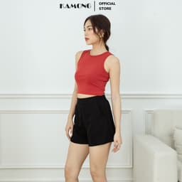 Thumbnail Áo thun ba lỗ nữ KAMONG kiểu dáng croptop A144 4