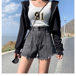 Thumbnail Quần Jean Jean Lưng Cao Ống Tua Rua Phong Cách Sành Điệu Thời Trang Cho Phụ Nữ 1