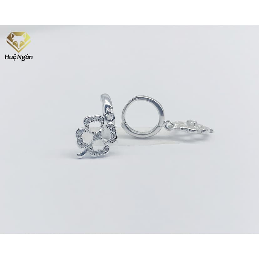 Ảnh Bông tai bạc Ý 925 Huệ Ngân - Cỏ 4 lá may mắn RYE140447 3