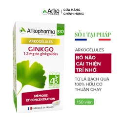 Thumbnail Viên uống bổ não, tăng cường trí nhớ Arkogelules® Ginkgo Biloba BIO hộp 150 viên 2