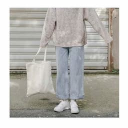 Thumbnail Quần Jeans Dài Ống Rộng Cá Tính Dành Cho Nữ 1
