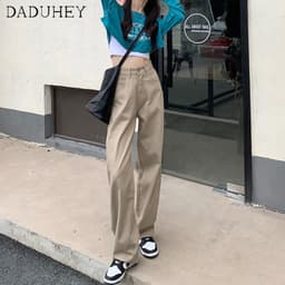 Thumbnail Quần jean nữ ống rộng lưng cao 6 màu thời trang Hàn Quốc 3