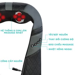 Thumbnail Máy Massage Cổ Vai Gáy Chuyên Sâu KINGTECH KS-460,  Chức Nhiệt Hồng Ngoại, Xoay Đảo Chiều - Hàng Chính Hãng 4