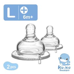 Thumbnail 2 Ty núm thay thế bình sữa cổ rộng KU.KU DUCKBILL dòng chảy chữ thập KU5276A/5277/5278 2