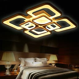 Thumbnail Đèn trần MONSKY trang trí phòng khách LED 5, 8 cánh vuông 3 chế độ màu có điều khiển lighthouse 1