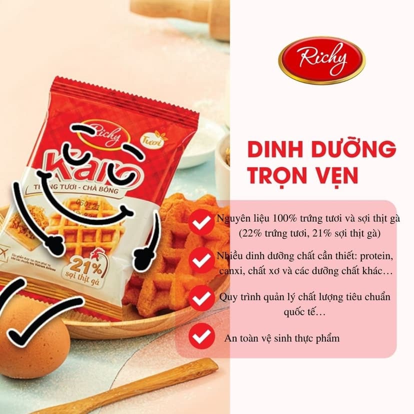 Ảnh Bánh tươi Richy KARO bịch 6 chiếc (26g/chiếc) 3