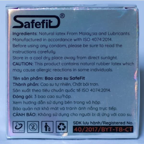 Ảnh Bao Cao Su SAFEFIT 003 Siêu Mỏng Ôm Trọn Hộp 3 Bao 3
