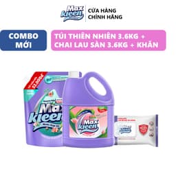Thumbnail Combo Túi nước giặt xả thiên nhiên 3.6kg + Chai nước lau sàn ngọt ngào 3.6kg + Khăn lau đa năng MaxKleen 2