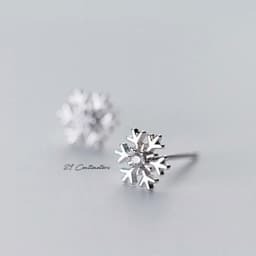 Thumbnail Khuyên tai bạc Snow Bông tai bạc Tiệm bạc 21 Centimeters 4