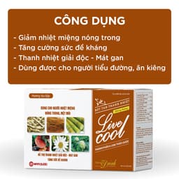 Thumbnail Bột tan thanh nhiệt Livecool Nam Dược không đường hộp 10 gói x7g hỗ trợ giảm nhiệt miệng, nóng trong 2