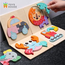 Thumbnail Đồ chơi ghép hình gỗ 3D ToysHouse nhân vật hoạt hình ngộ nghĩnh, màu sắc đa dạng 3