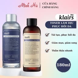 Thumbnail Nước hoa hồng Klairs Supple Preparation Unscented Toner 180ml có mùi và không mùi cấp ẩm tức thì làm sạch sâu 2