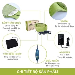 Thumbnail Đai Chườm Nóng Thảo Dược Lưng Bụng Hapaku, Giảm Nhức Mỏi Lưng Bụng Sau Sinh, Làm Nóng Bằng Điện 4